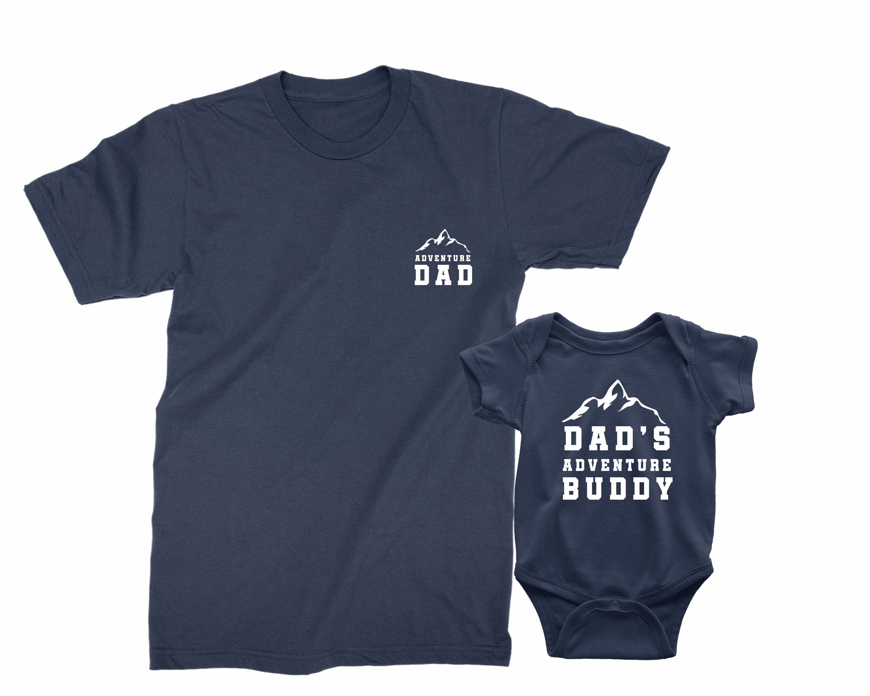 Adventure Dad & Dad's Adventure Buddy - matching tshirts, gift for Dad –