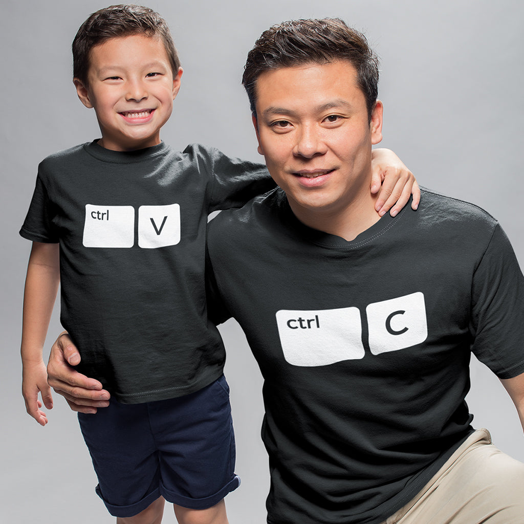 COPY & PASTE, Ctrl C and Ctrl V - matching outfit for Father and Baby –