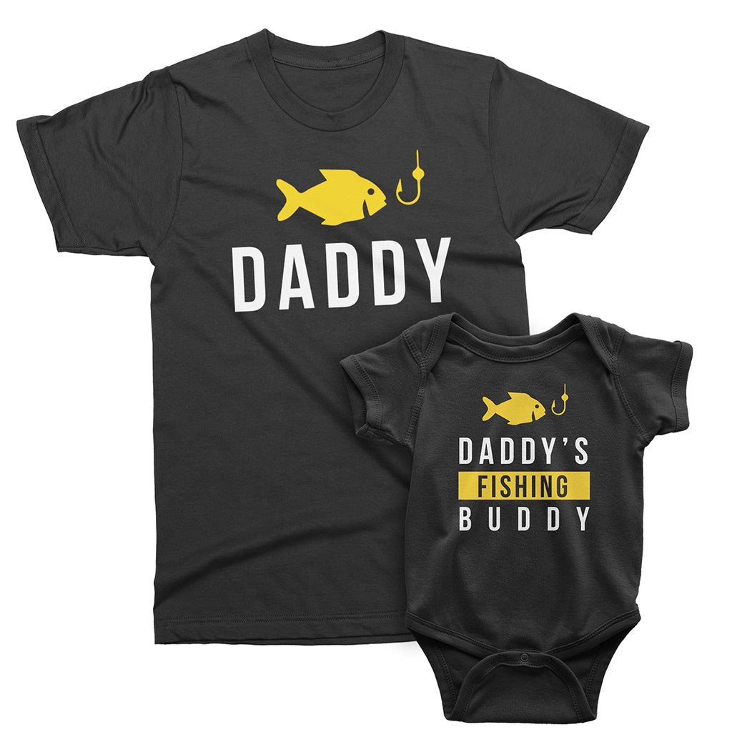 Daddy's Fishing Buddy- Fishing Father and Kid Matching Outfit –