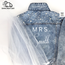 custom mom & daughter matching jersey jean jacket set for Will Smith's