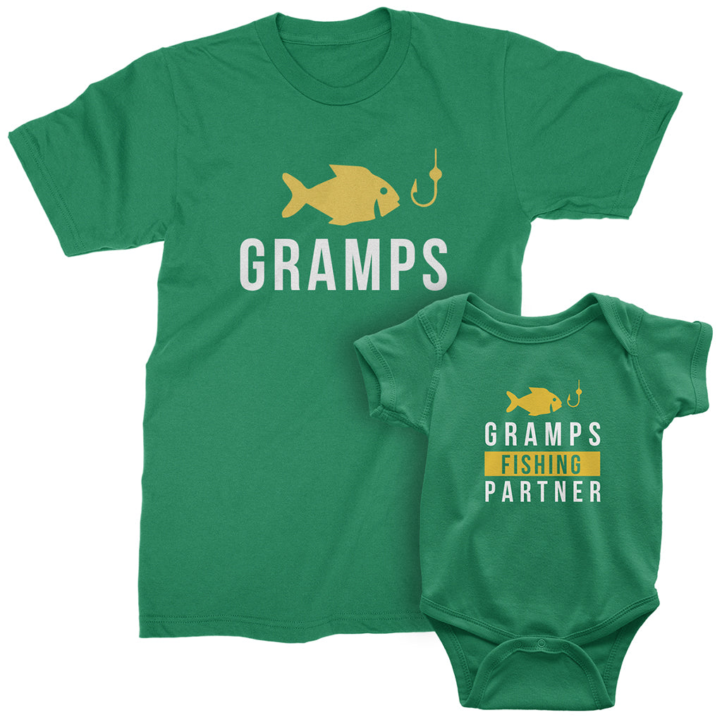 Gramps and Gramps Fishing Partner-Matching Grandpa and Grandkids outfit –