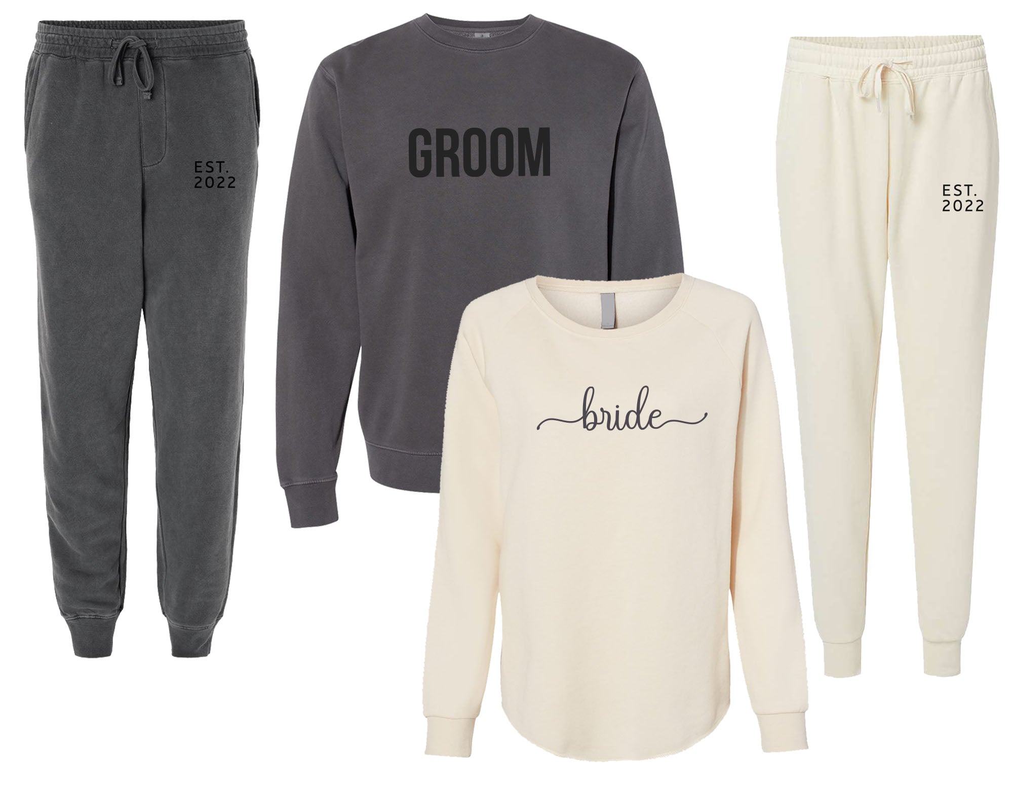 Groom & Bride custom Couple Matching Outfit - Sweatshirt