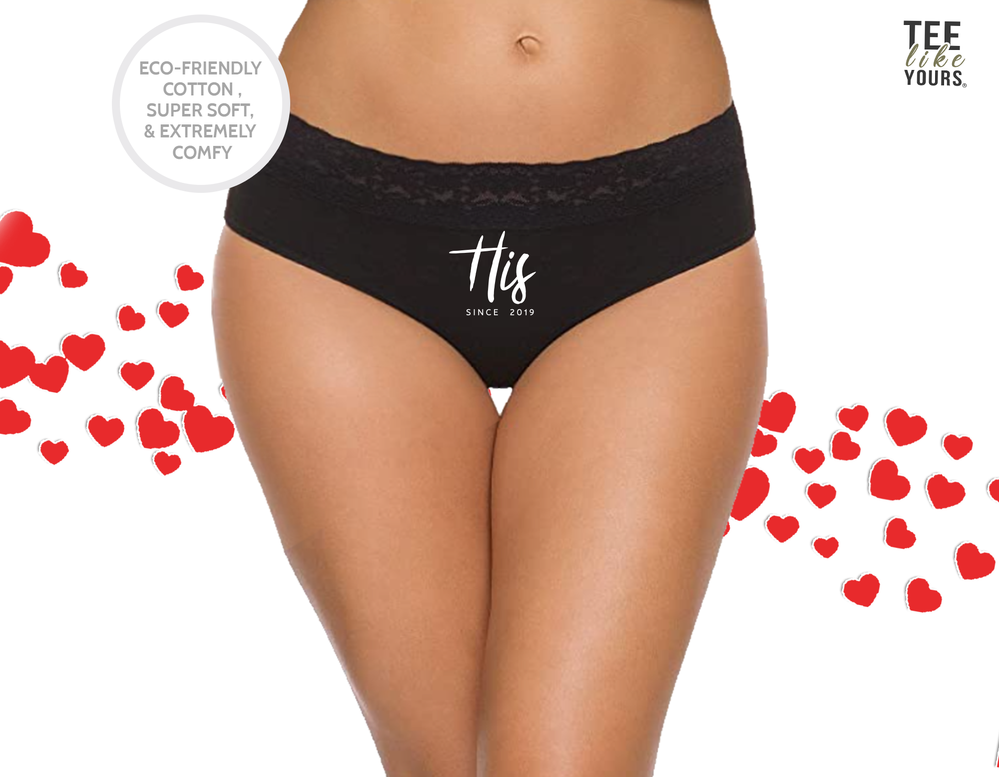 His Her Since Couples Anniversary Valentines - Personalized Photo Couple  Matching Underwear