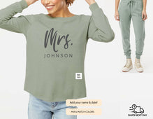 Personalized Mr and Mrs Matching Sweatsuit, Bridal Jumpsuits