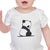 Panda Matching Moother and Daughter Short Sleeve Graphic White Baby One Piece by TeeLikeYours.com