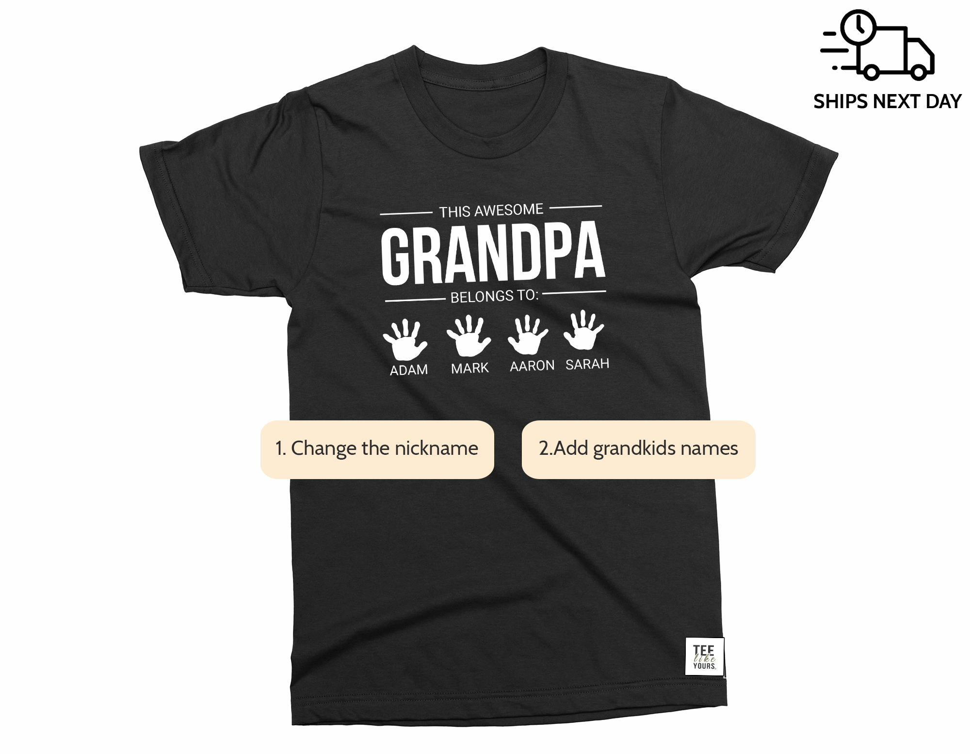 Personalized Dad Grandpa Fishing T Shirts, Shirt with Grandkids Name T Shirt